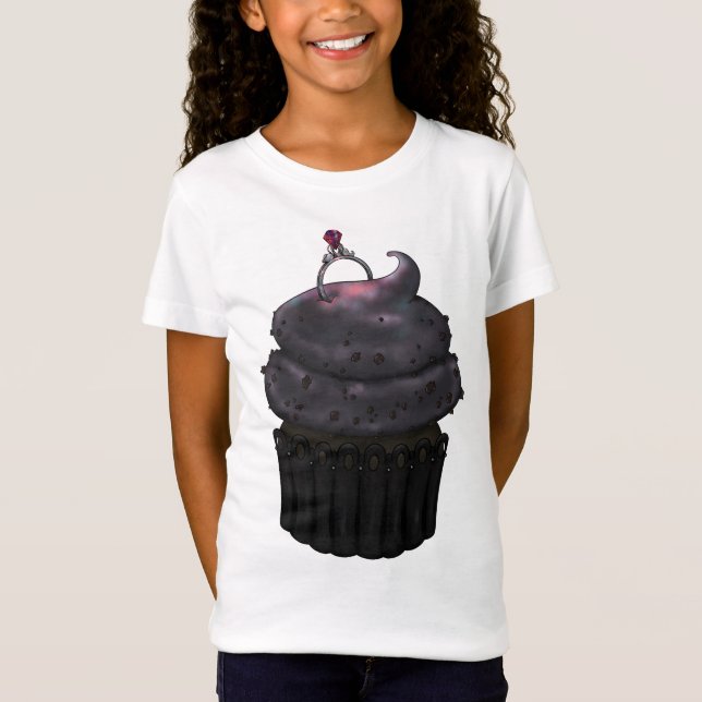 Süßes Verlobung Cupcake T-Shirt (Vorderseite)