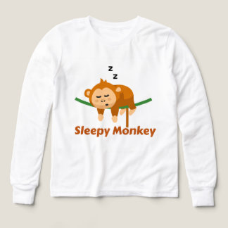 Süßes verschlafenes Monkey-Baby-T-Shirt