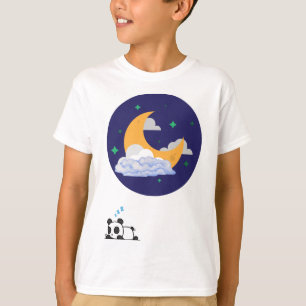 Süßes verschlafenes Panda-Baby-T-Shirt T-Shirt