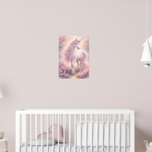 Süßes, verspieltes Pastell-Einhorn Poster