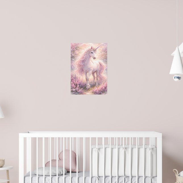 Süßes, verspieltes Pastell-Einhorn Poster (Kinderzimmer 2)