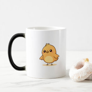 Süßes verwirrtes Huhn Minimal-Cartoon Verwandlungstasse