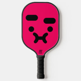 Süßes verwirrtes schmollendes Gesicht Rosa Pickleball Schläger
