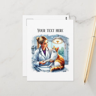 Süßes Veterinärbüro anpassbar Postkarte