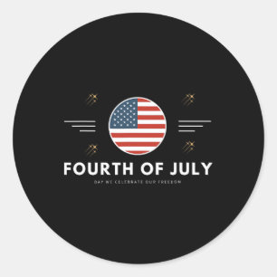 Süßes vierter Juli 4. Juli Amerikanische Flagge US Runder Aufkleber
