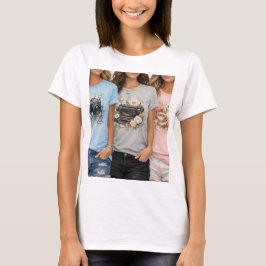 Süßes Vintage-Blumen-Grafik-T-Shirt für Mädchen T-Shirt