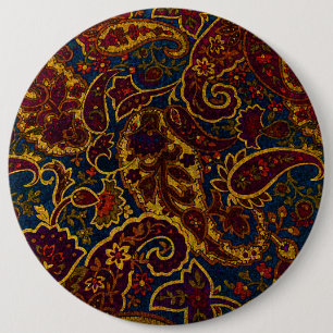 Süßes vintage dunkelbraunes Paisley-Design Button