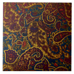 Süßes vintage dunkelbraunes Paisley-Design Fliese
