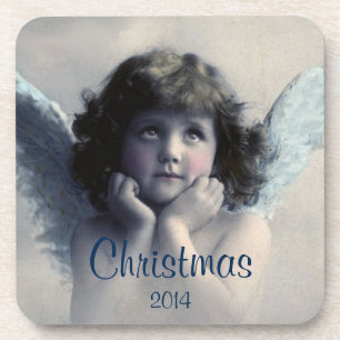 Süßes Vintage-Engel-Weihnachtssouvenir Untersetzer