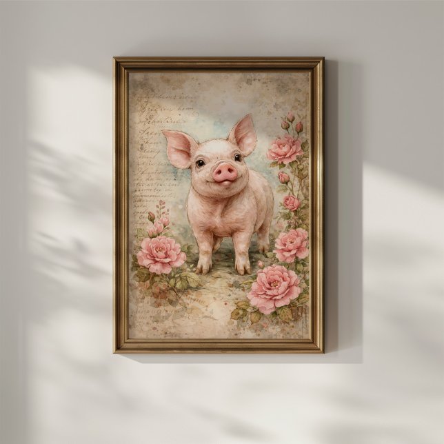 Süßes vintage Ferkel Poster (Von Creator hochgeladen)