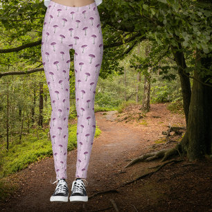 Süßes Vintage-Lila-Pilz-Traum-Muster Leggings
