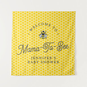 Süßes Vintage-Mama-To-Bee-Baby-Shower-Willkommenss Wandteppich