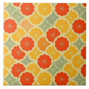 Süßes Vintage-Orangen-Limetten-Grapefruit-Zitrusmu Fliese