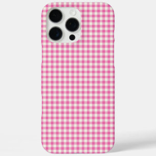 Süßes Vintage-Rosa-Gingham-Karomuster iPhone 16 Pro Max Hülle