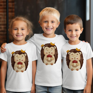 Süßes Wald-Herbst-Igel-Kinder-T-Shirt   Waterco T-Shirt