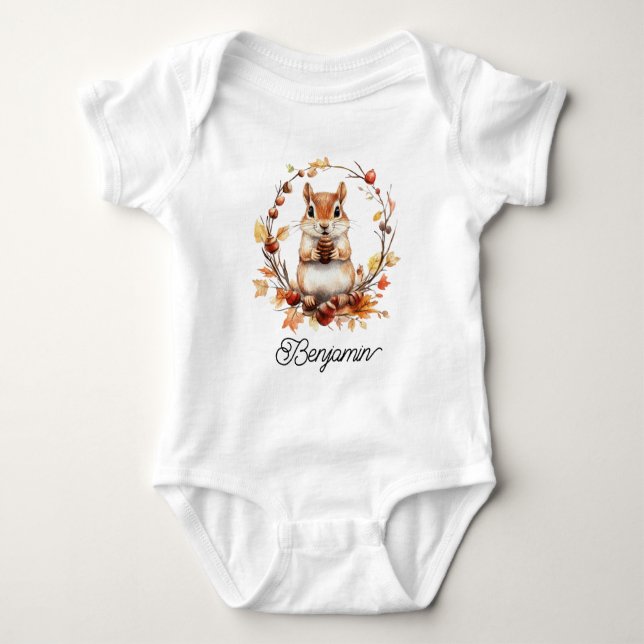 Süßes Waldhörnchen Baby Strampler (Vorderseite)