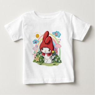 Süßes Waldkaninchen & Blumen Baby T-Shirt