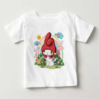 Süßes Waldkaninchen & Blumen Baby T-Shirt