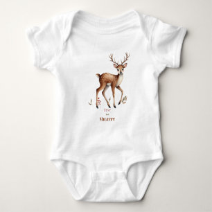 Süßes Waldtier Reh Wasser Personalisierter Name Baby Strampler