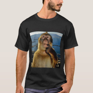 Süßes Warten Goated Denkender Affe Meme T-Shirt