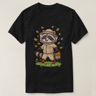Süßes Waschbär-Imker-T-Shirt-Design T-Shirt