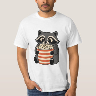 Süßes Waschbär-Popcorn-Abend-T-Shirt für Kinonächt T-Shirt