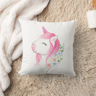 Süßes Wasserfarben-Baby-Einhorn Custom Na Kissen