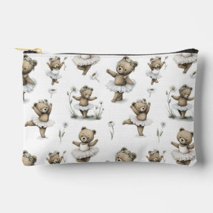 Süßes Wasserfarben-Ballerina-Bär-Design in Tutus Zubehörtasche
