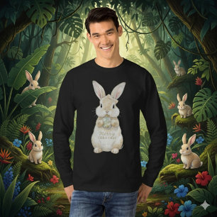 Süßes Wasserfarben-Hasen-Weihnachts-T-Shirt T-Shirt