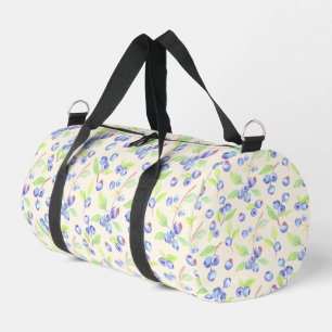 Süßes Wasserfarben-Heidelbeer-Botanik-Muster Duffle Bag