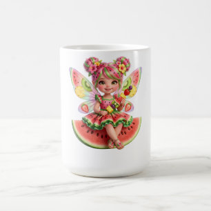Süßes Wassermelonen-Frucht-Feenkleid für Frauen Kaffeetasse