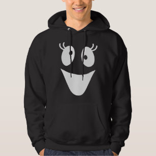 Süßes weibliches Geister-Gesicht für Halloween-Kos Hoodie
