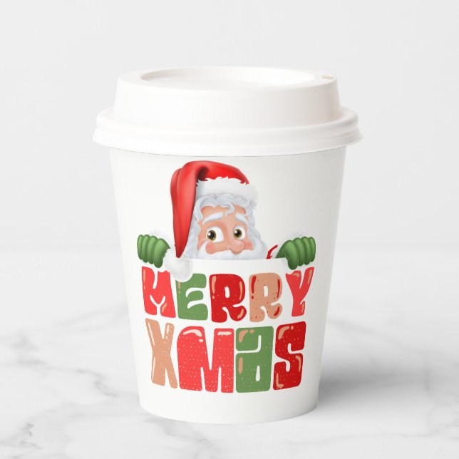 Süßes Weihnachten Pappbecher (Vorderseite)