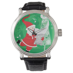 Süßes Weihnachten, singender und tanzender Weihnac Armbanduhr