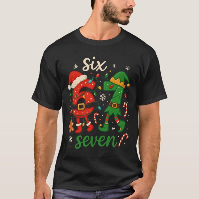 Süßes Weihnachten Six Seven Meme  T-Shirt (Vorderseite)