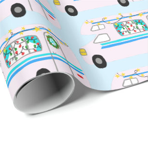 Süßes Weihnachts-Camper-Vintage-Motorhome-RV-Weihn Geschenkpapier