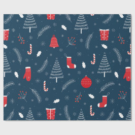 Süßes Weihnachts-Doodle-Muster Geschenkpapier