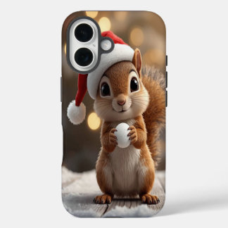 Süßes Weihnachts-Eichhörnchen iPhone 16 Hülle