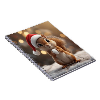 Süßes Weihnachts-Eichhörnchen-Mädchen-Notizbuch Notizblock