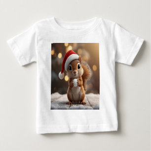 Süßes Weihnachts-Eichhörnchen-Mädchen-T-Shirt Baby T-shirt