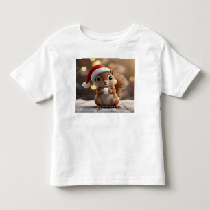 Süßes Weihnachts-Eichhörnchen-Toddler-Jersey-T-Shi Kleinkind T-shirt