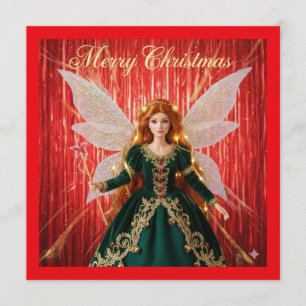 Süßes Weihnachts-Engel-Mädchen-Design hübsch niedl Einladung