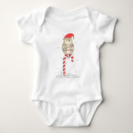 Süßes Weihnachts-Eulen-T-Shirt Baby Strampler