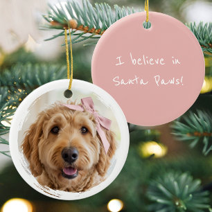Süßes Weihnachts-Foto mit individuellem Hund Haust Keramik Ornament