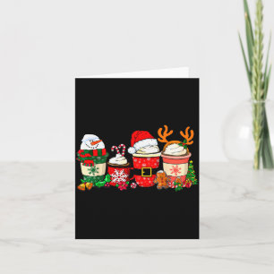 Süßes Weihnachts-Kaffee-Shirt Schneemann Hirsch Sa Karte