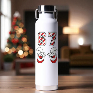 Süßes Weihnachts-Meme Six Seven 67 6 7 Feiertag Trinkflasche