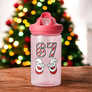 Süßes Weihnachts-Meme Six Seven 67 6 7 Feiertag Trinkflasche