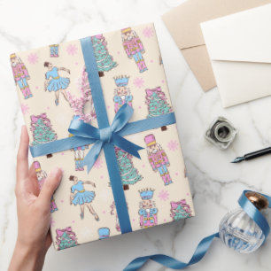 Süßes Weihnachts-Nussknacker-Ballerina-Muster Geschenkpapier