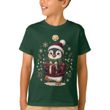 Süßes Weihnachts-Pinguin-T-Shirt für Jungen | Urla