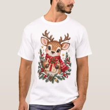 Süßes Weihnachts-Rentier-Geschenk-Feiertags-T-Shir